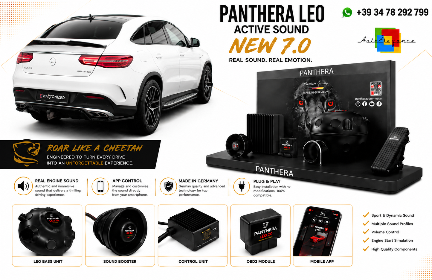 💕ART.2672 PANTHERA Soundsystem Booster 7.0-Mercedes-Benz GLE  AMG-Line C167💕