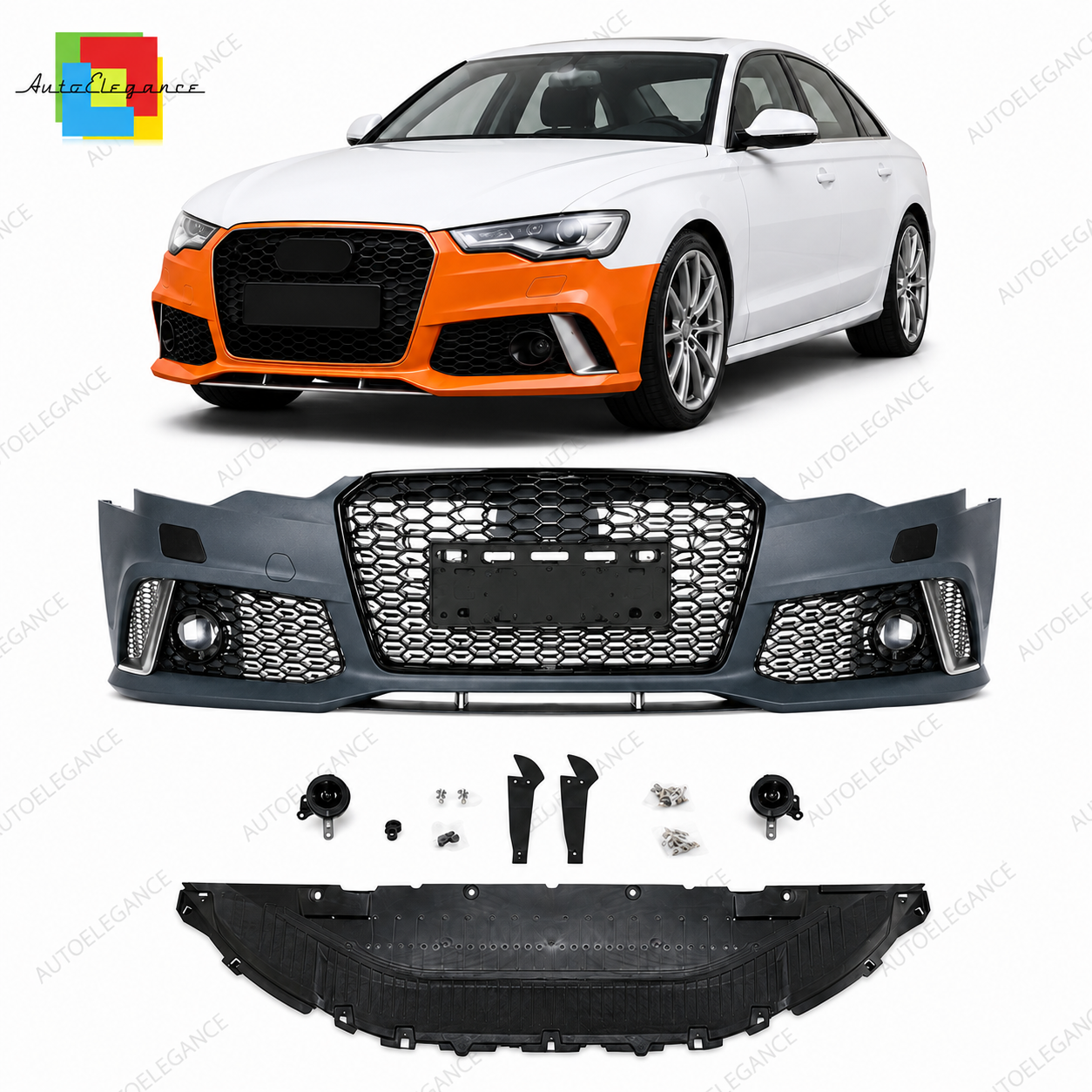 👉Paraurti anteriore e griglia adatti per Audi A6 C7 (4G) 2011-2015👈