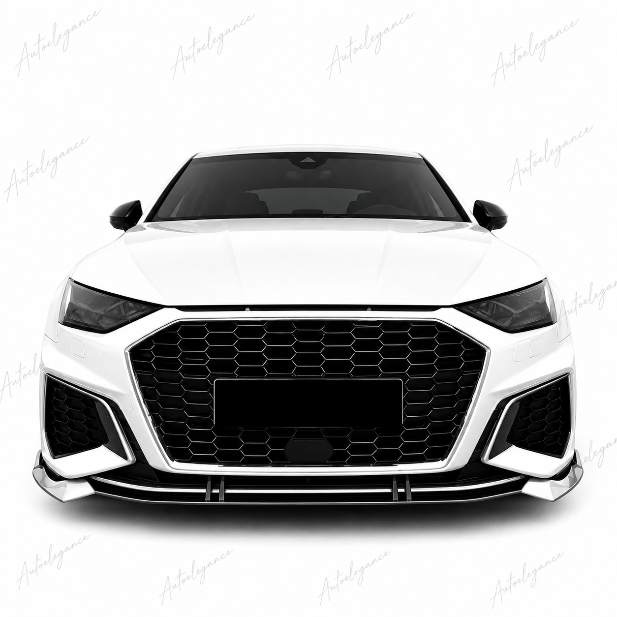 🔥ART.9908 SPLITTER ANTERIORE PER AUDI A3 S3 S LINE 8Y LABBRO NERO LUCIDO 20+🔥