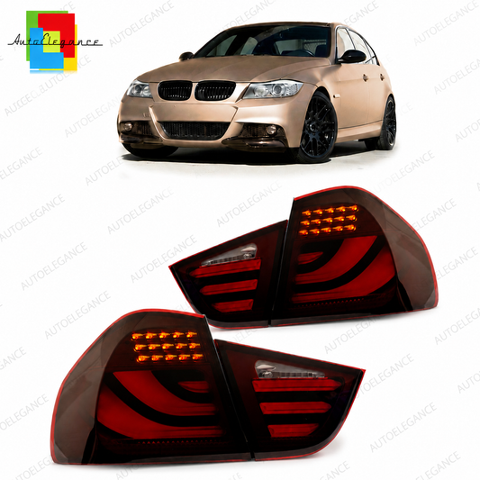 👉Fari Posteriori LED BAR Red Smoke adatto per BMW Serie 3 E90 Berlina 08-11👈