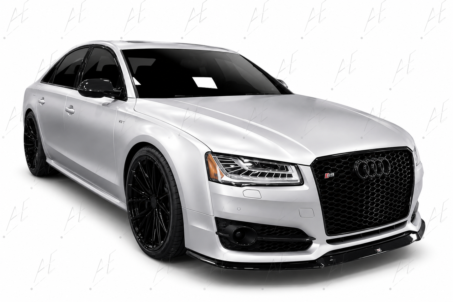 💕ART.5860 GRIGLIA SPORTIVA NERA LUCIDA PDC ADATTO PER AUDI A8 D4 13-17💕