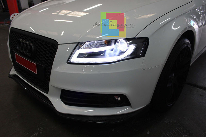 Headlights suitable for Audi A4 B8 8K (2008-2011) LED Daytime Running Light Bar Xenon Design 