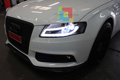 Headlights suitable for Audi A4 B8 8K (2008-2011) LED Daytime Running Light Bar Xenon Design 