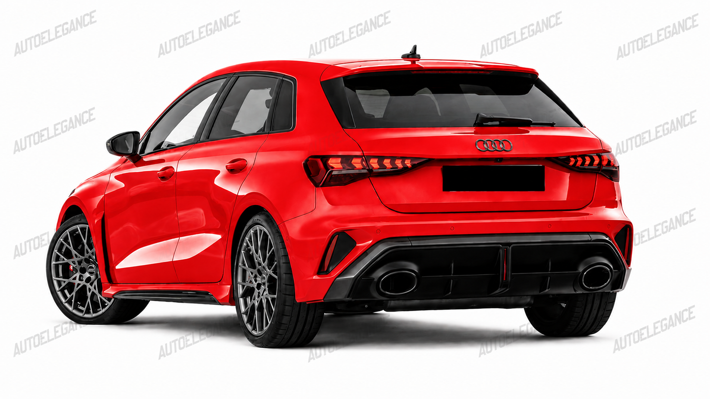 💫ART.10215 DIFFUSORE POSTERIORE PER AUDI A3 8Y 25- LOOK RS3💫