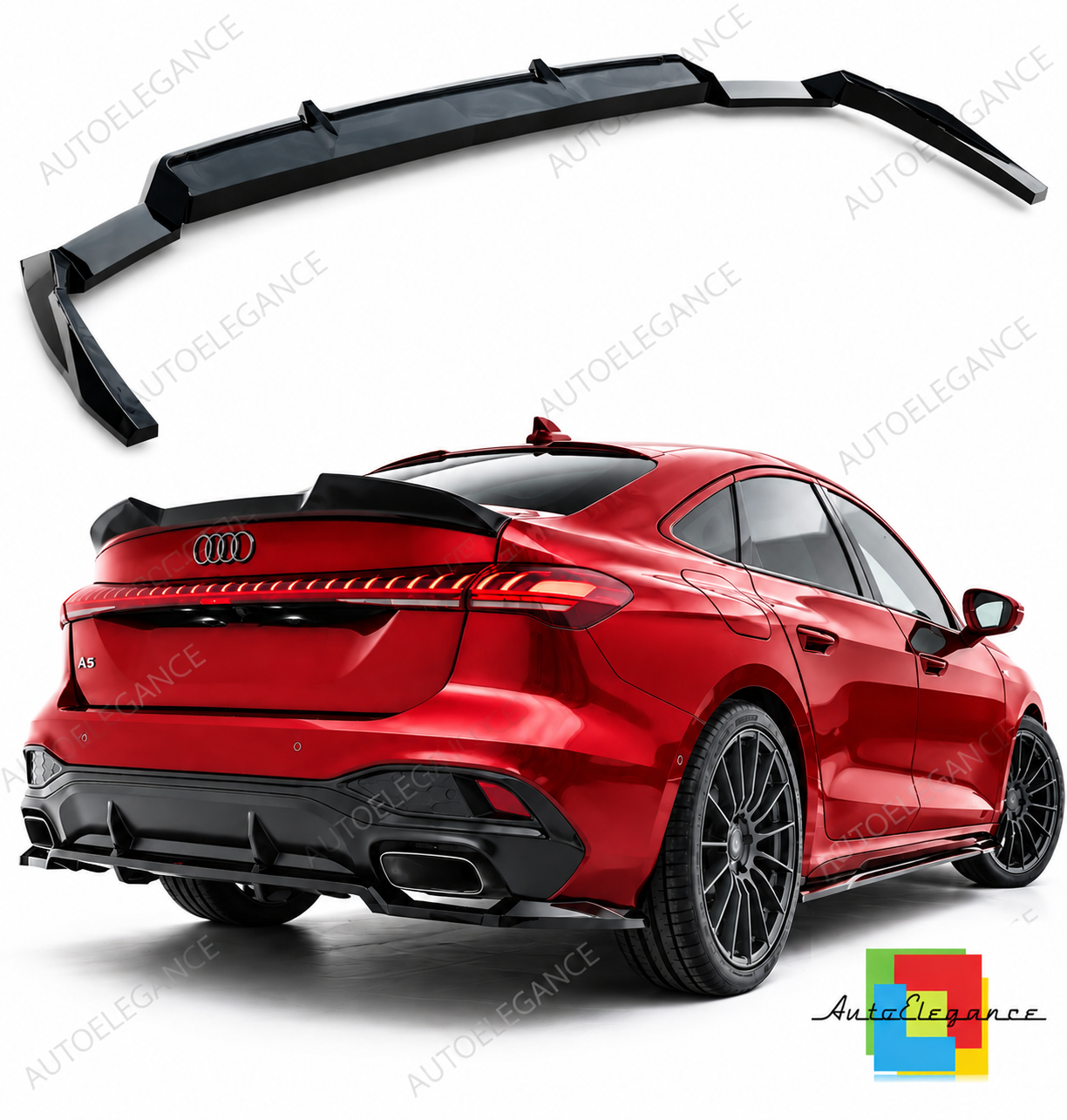 👉Splitter posteriore con barre verticali per Audi A5 S-Line Sedan/Avant (B10)👈
