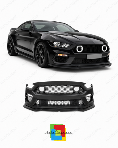 💕PARAURTI ANTERIORE FORD MUSTANG 18-23 LOOK MACH 1 + GRIGLIA LUCE LED💕