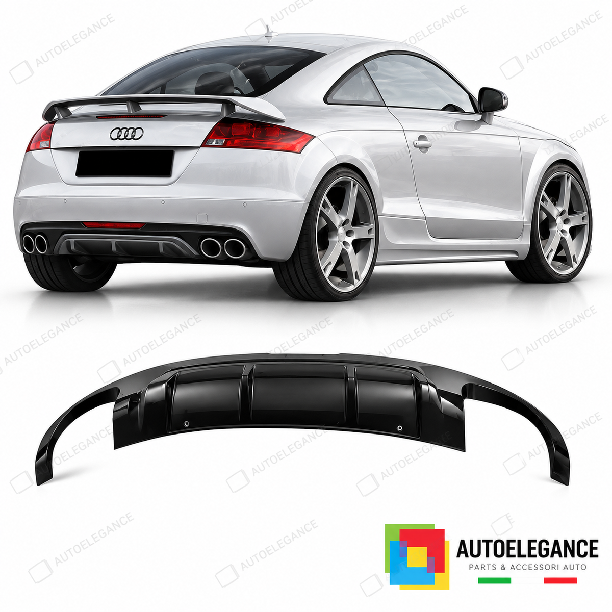 DIFFUSORE AUDI TT 8J 06-14 LOOK ABT NO S LINE