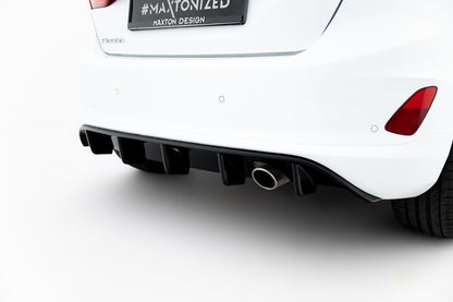 DIFFUSORE POSTERIORE PER Ford Fiesta Mk8 ST-Line 2017-2024 - NERO LUCIDO