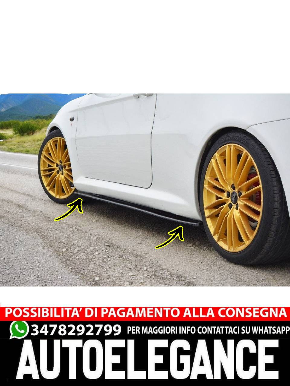 🔥MINIGONNE LATERALI DIFFUSORI Alfa Romeo GT🔥