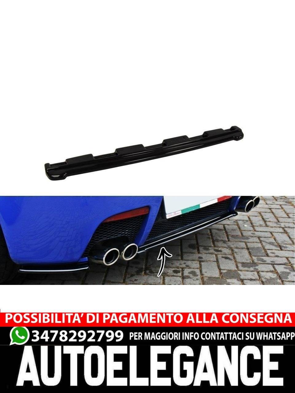 🔥Splitter posteriore ALFA ROMEO 147 GTA (senza barre verticali)🔥