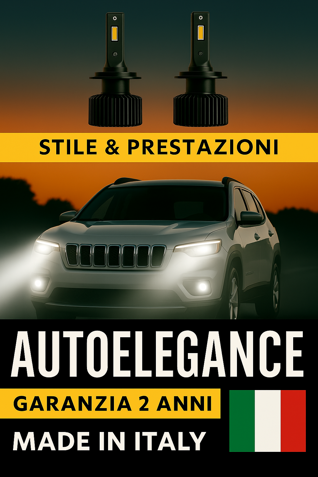 ❤️ KIT LED D3S 6000K BIANCO GHIACCIO ANABBAGLIANTI PER JEEP CHEROKEE KL ❤️