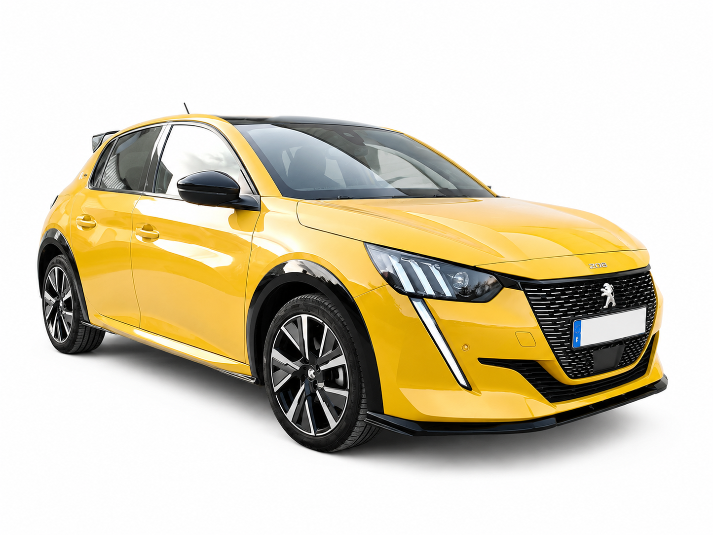 👉Splitter Anteriore V.2 per Peugeot 208 Mk2 (2020-2024) –ABS Nero Lucido👈
