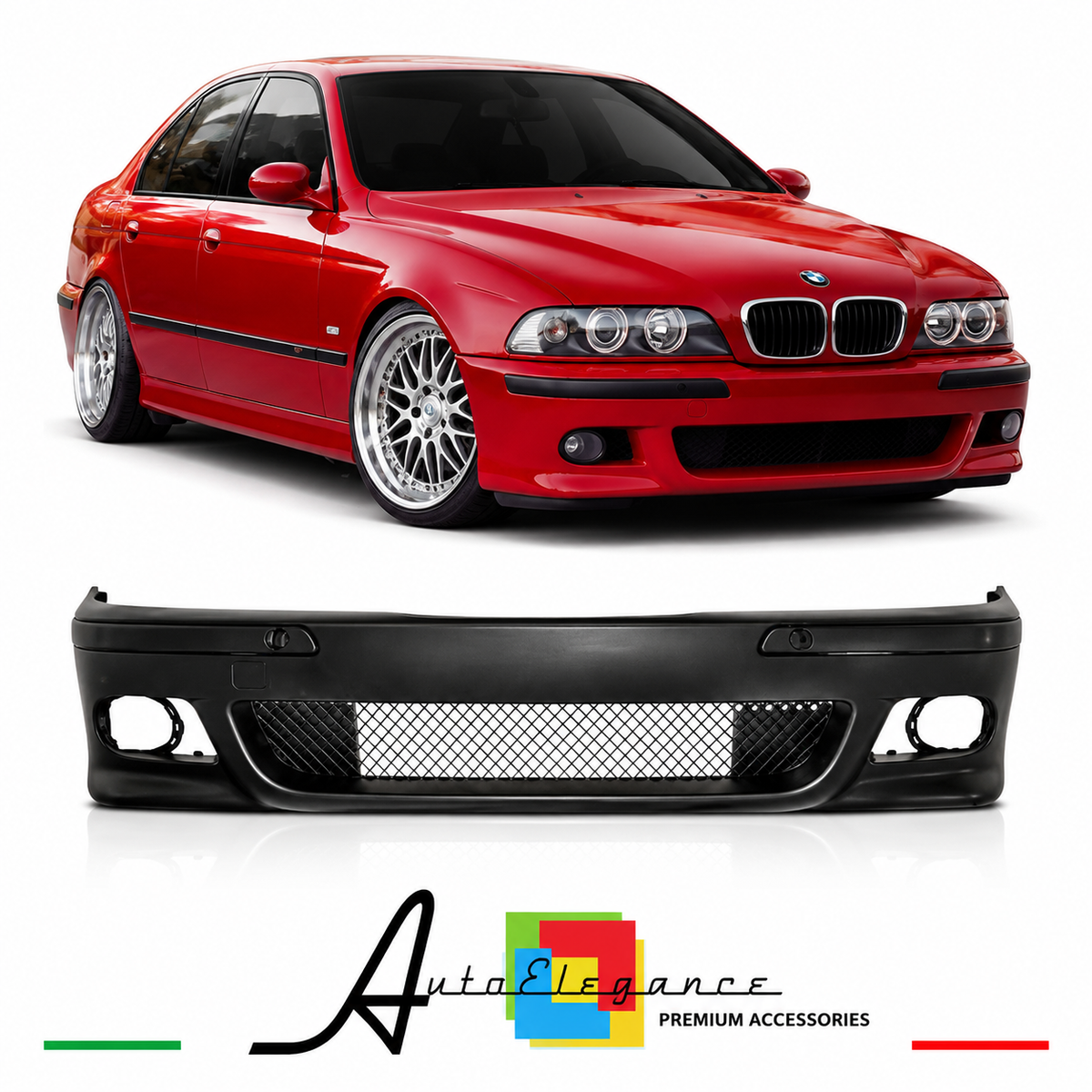 PARAURTI ANTERIORE BMW E39 LOOK M5 PDC