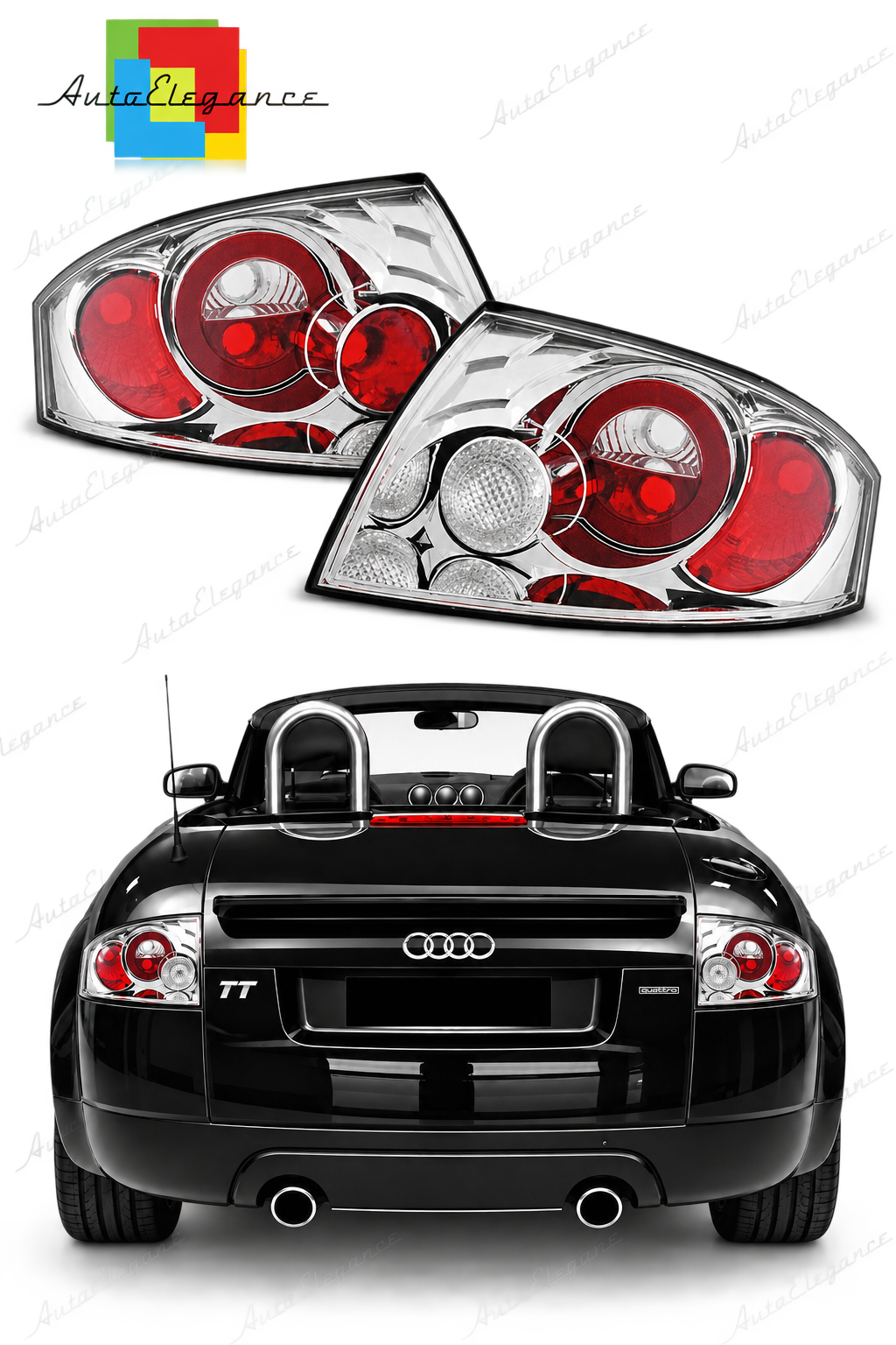 👉FARI POSTERIORI CROMATI ADATTO PER AUDI TT 99-06👈