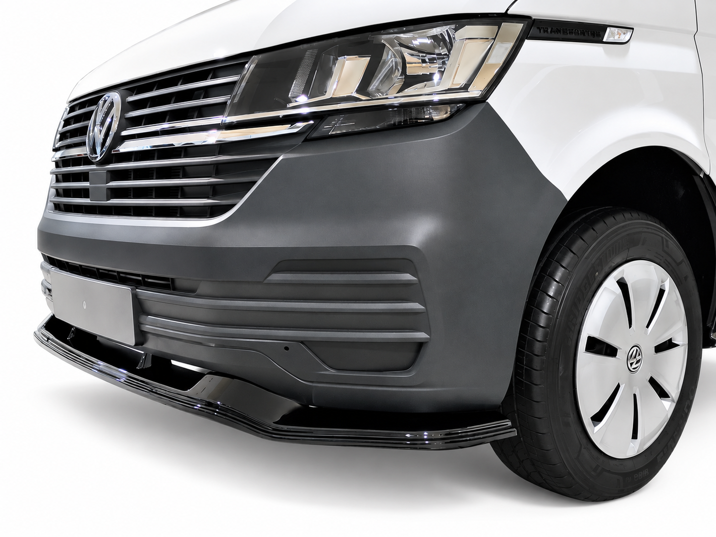 👉Splitter Anteriore Nero Lucido Adatto per VW Transporter T6.1 19+👈