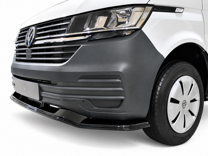 👉Splitter Anteriore Nero Lucido Adatto per VW Transporter T6.1 19+👈