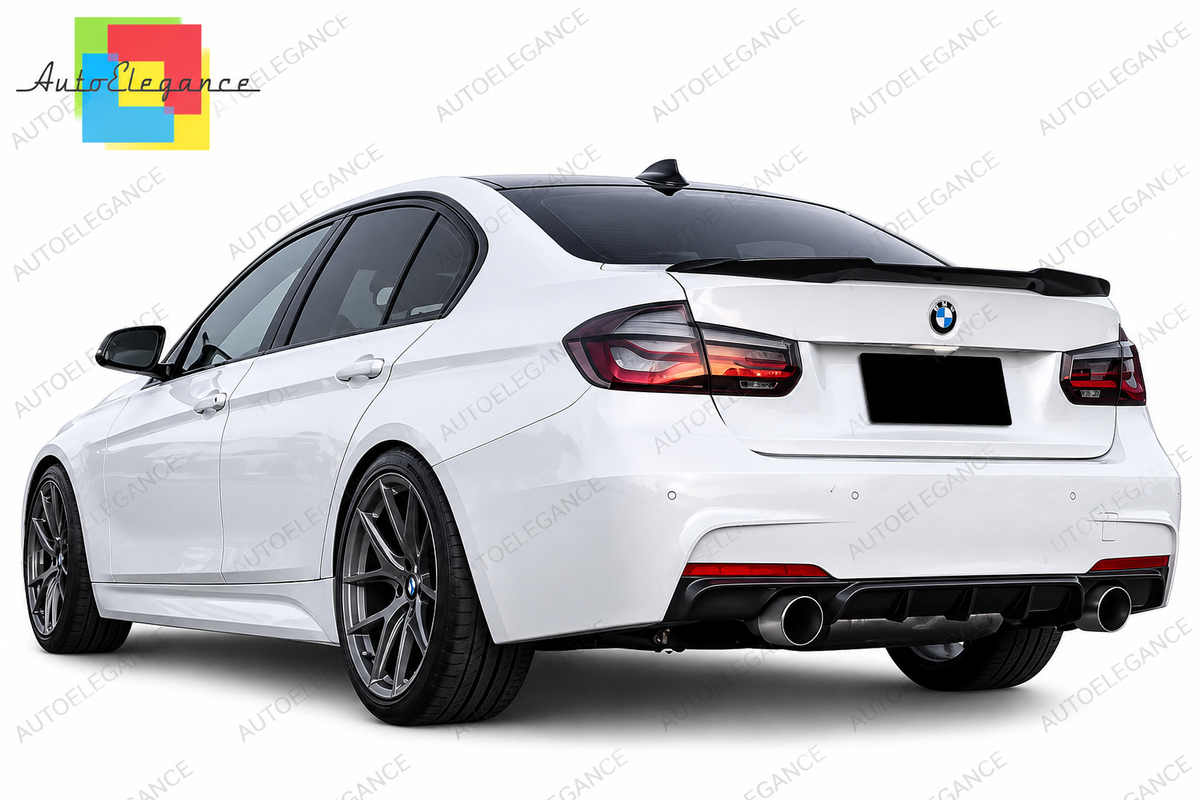 👉ART. 0134 DIFFUSORE NERO LUCIDO ADATTO PER BMW 3 F30 F31 11-18 Sedan Touring👈
