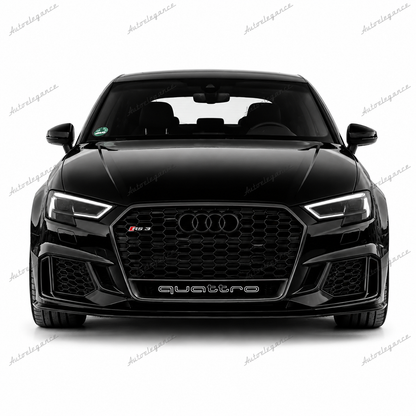 🔥ART.1939 GRIGLIA PER AUDI A3 8V 2016-2020 LOOK RS3 QUATTRO NERO LUCIDO🔥