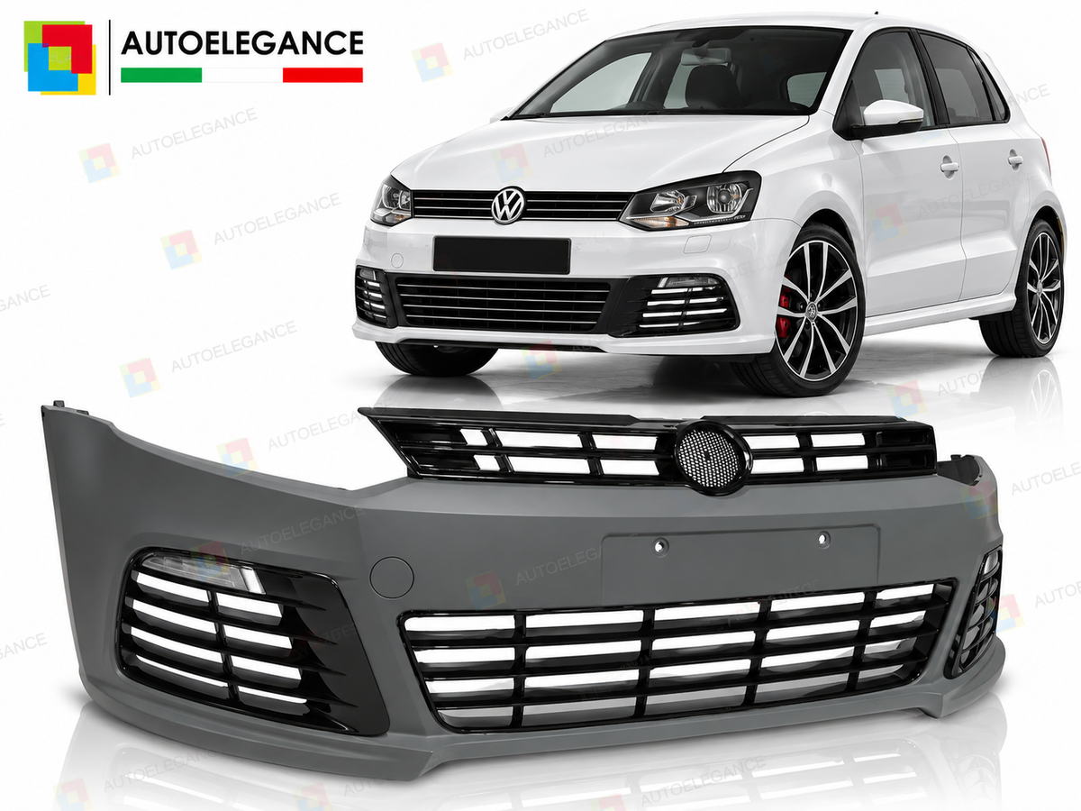 PARAURTI ANTERIORE R STYLE adatto per VW POLO 6R 09-17