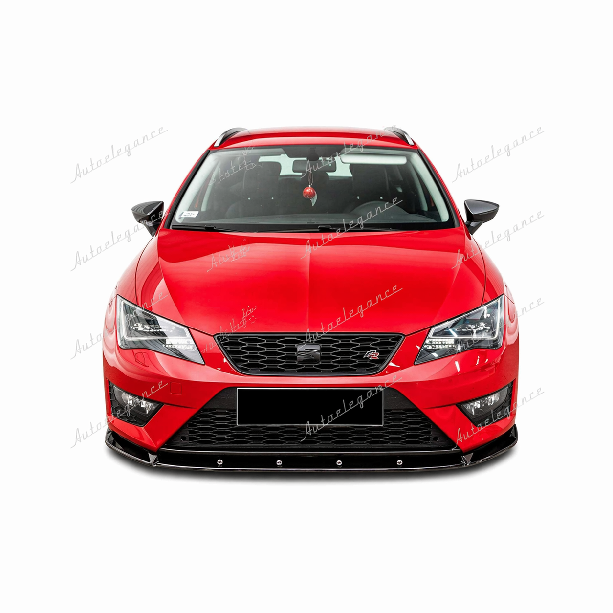 🔥ART.9573 SPLITTER ANTERIORE LEON MK 3 MAX V1 IN PLASTICA NERO LUCIDO 12-16🔥