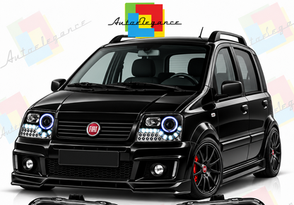 ART.11153 FARI ANTERIORI ADATTO PER FIAT PANDA 03-12 NERO