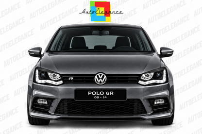 ART.6337 FARI ANTERIORI ADATTO PER VW POLO 6R 09-03.14 NERI