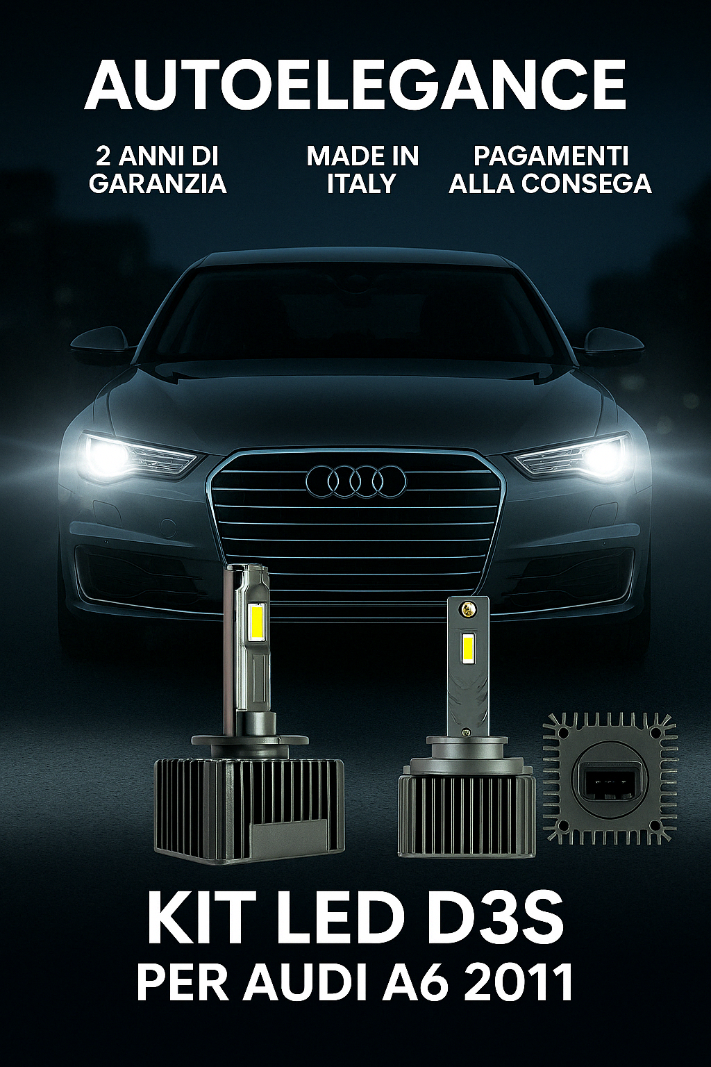 ⭐KIT XENON D3S 6000K ANABBAGLIANTI PER AUDI A6 – LUCE BIANCA POTENTE⭐
