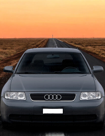 🔥SET DI FARI ANTERIORE ADATTO PER AUDI A3 96-00 VETRO TRASPARENTE/NERO🔥