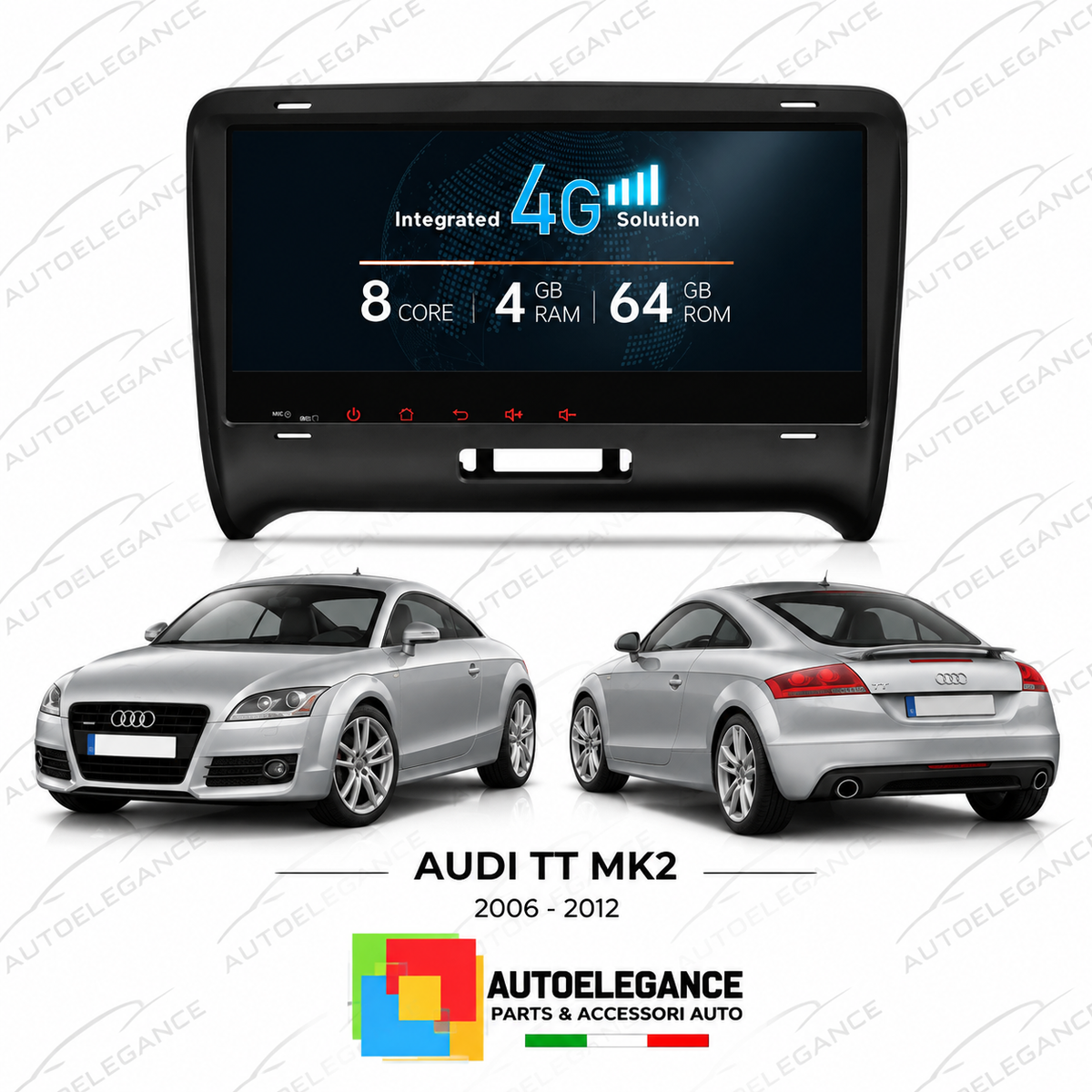 RADIO GPS ANDROID 12 ADATTO PER AUDI TT MK2 06-12