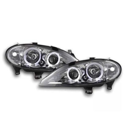 😍Fari per RENAULT MEGANE 03.99-10.02 OCCHI ANGELO CROMATI-😍