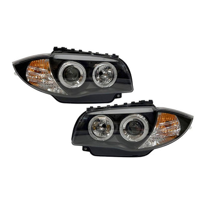 💫ART.4621 Fari Anteriore Angel Eyes (Nero) adatto per BMW E87/E81/E88/E82💫