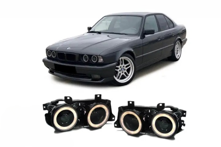 💫ART.6225 FARI ANTERIORI NERI per BMW E32/E34 1991-1996💫