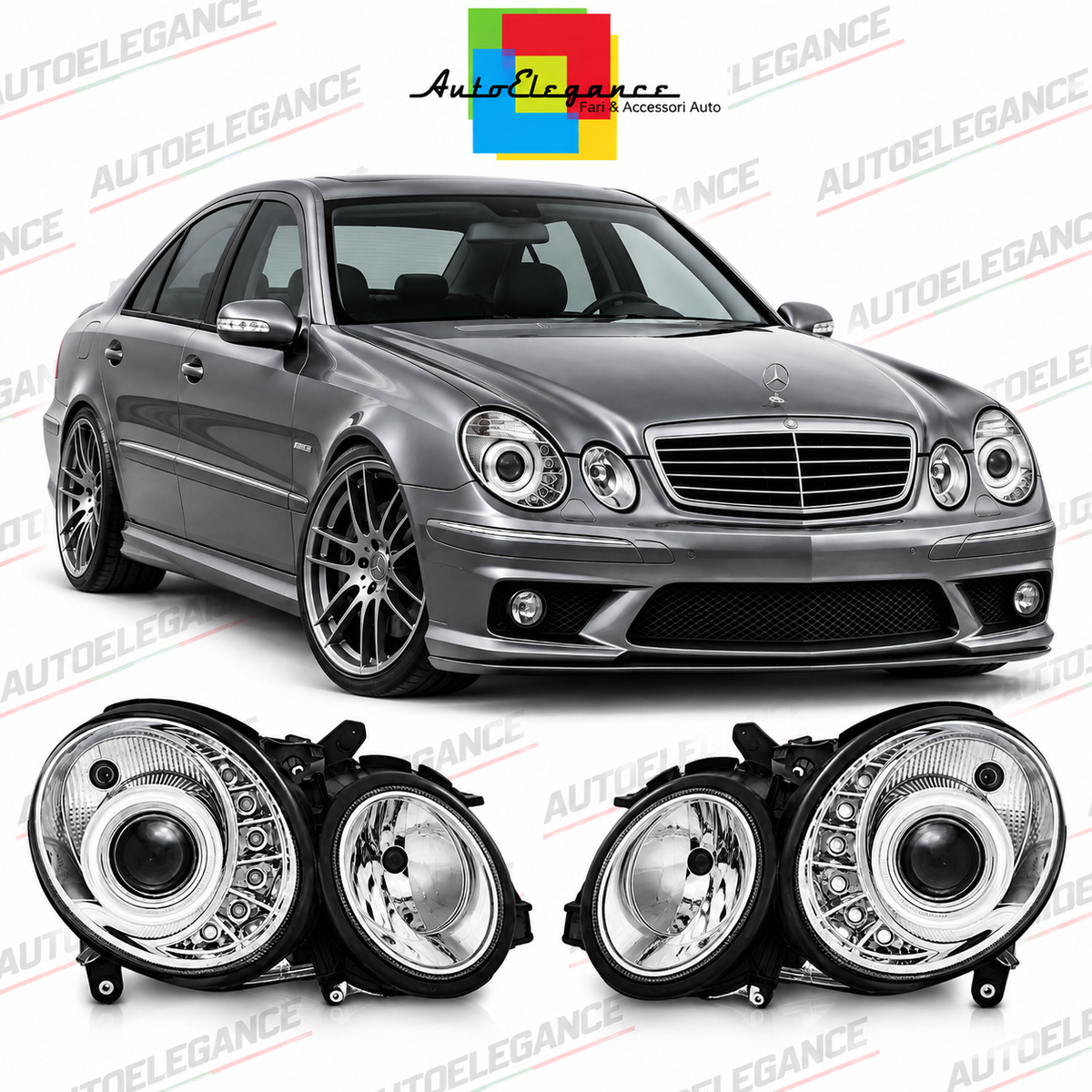 💕ART.10616 FARI ANTERIORI ADATTO PER MERCEDES W211 E-KLASA 03.02-04.06💕