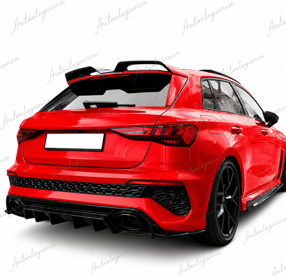 🔥SPOILER POSTERIORE PER TETTO AUDI A3 S3 RS3 8Y SPORTBACK 21-24 NERO LUCIDO🔥