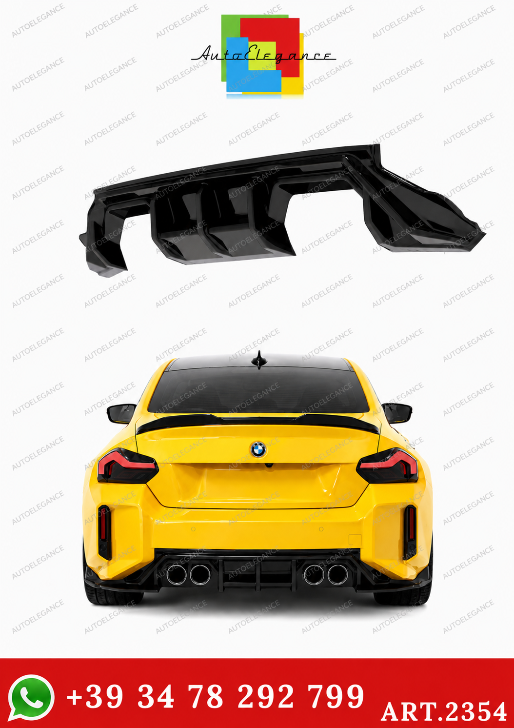 2354⭐Diffusore adatto per BMW Serie 2 M2 G87 (2023+)⭐