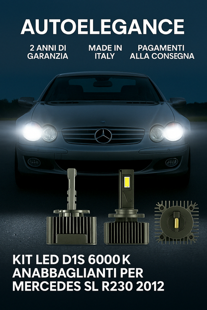 ⭐KIT XENON D1S 6000K ANABBAGLIANTI PER MERCEDES SL R230 – LUCE BIANCA POTENTE⭐