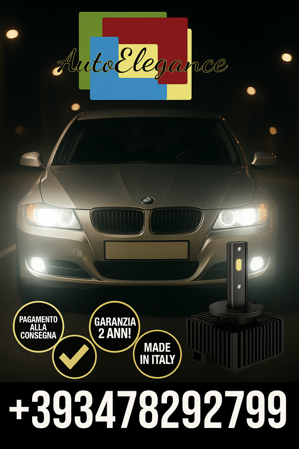 COPPIA LAMPADE D2S LED DA XENON A LED PER  BMW Serie 3  E46