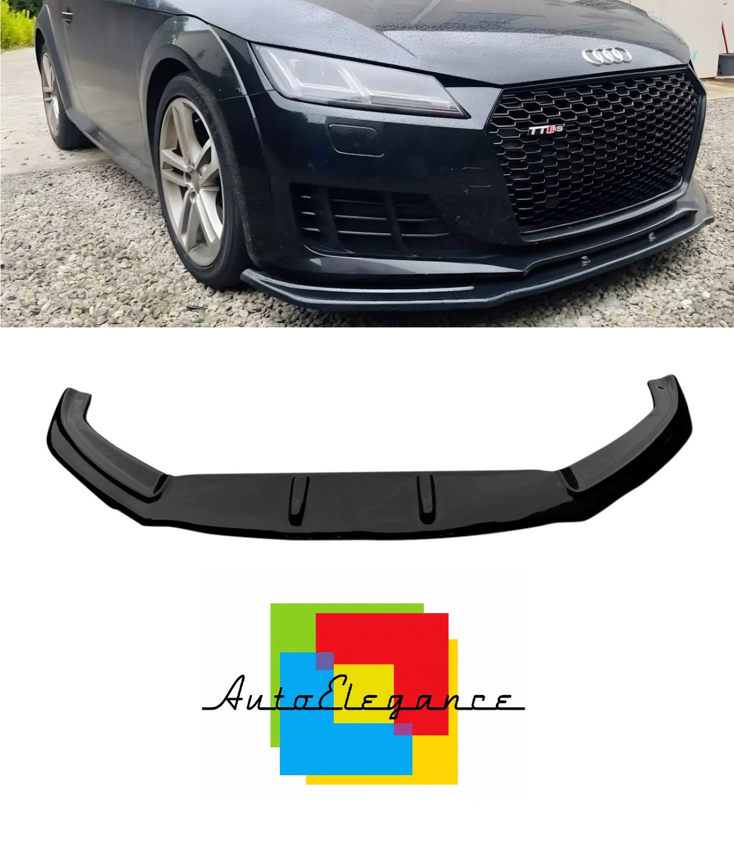 💕Splitter adatto per  AUDI TT RS 8S  nero  lucido💕