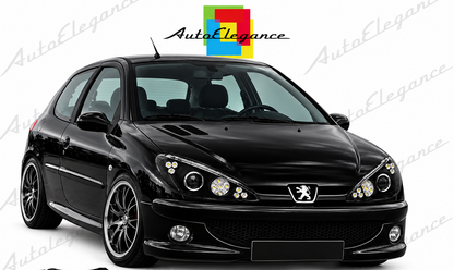 ART.11063 FARI ANTERIORI ADATTO PER PEUGEOT 206 02 LED NERO