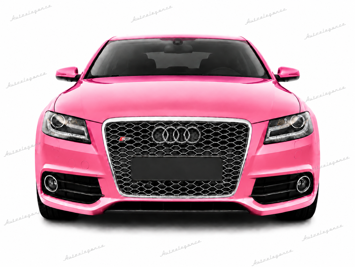 🔥ART.0611 GRIGLIA PER AUDI A4 B8 07-11 LLOK RS4 SATINATA CON BORDO CROMATO🔥