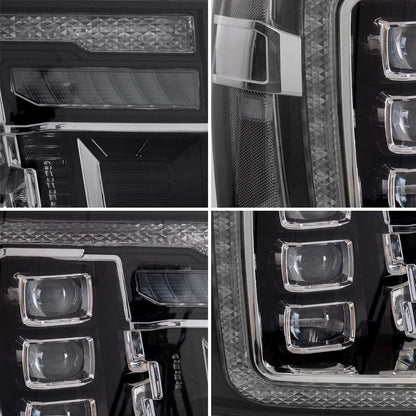 Fari a LED per GMC Sierra 1500 2500HD 3500HD 2007-2013 con DRL dinamico