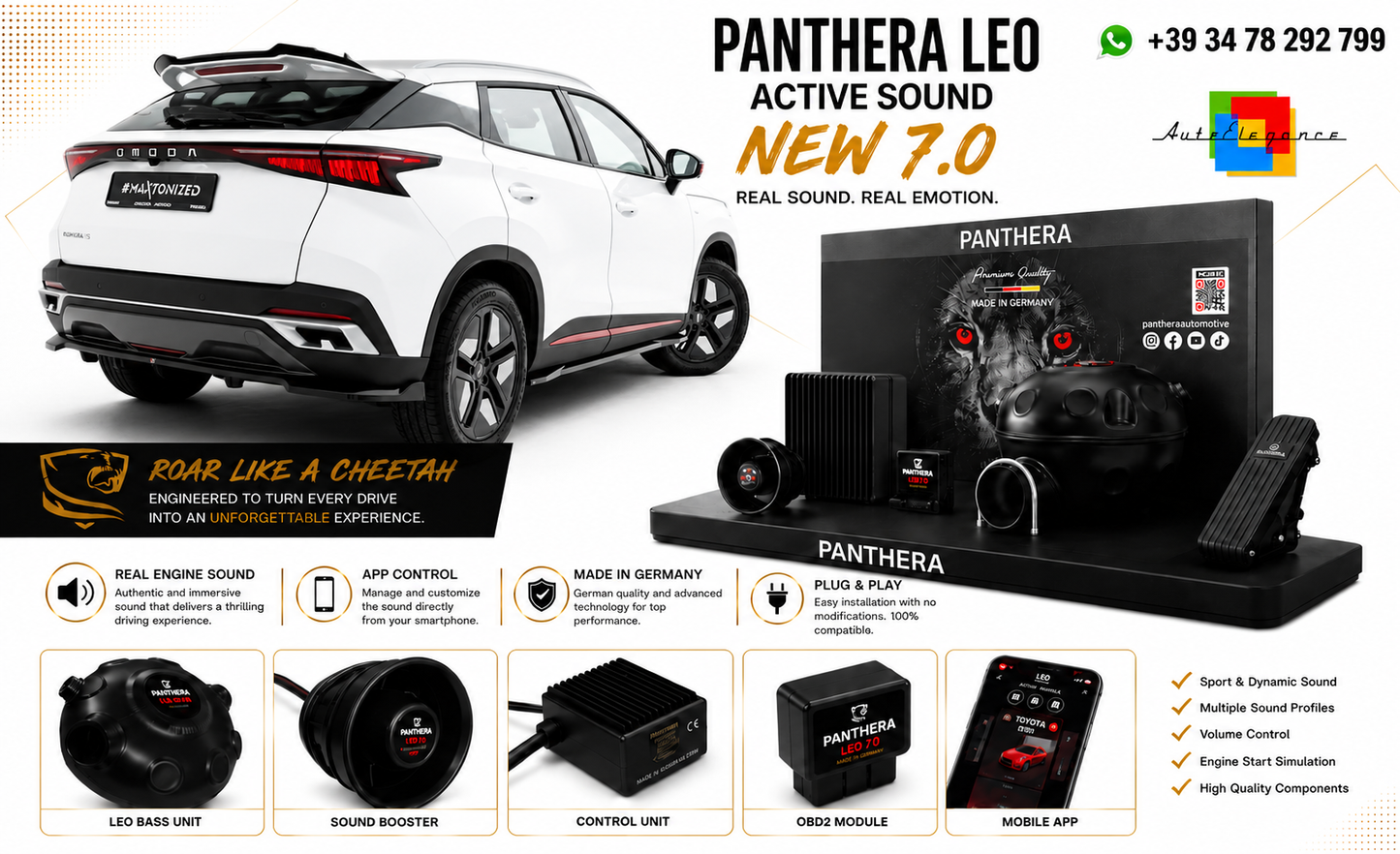 💕ART.2672 PANTHERA Soundsystem Booster 7.0-Omoda 5 Mk1💕