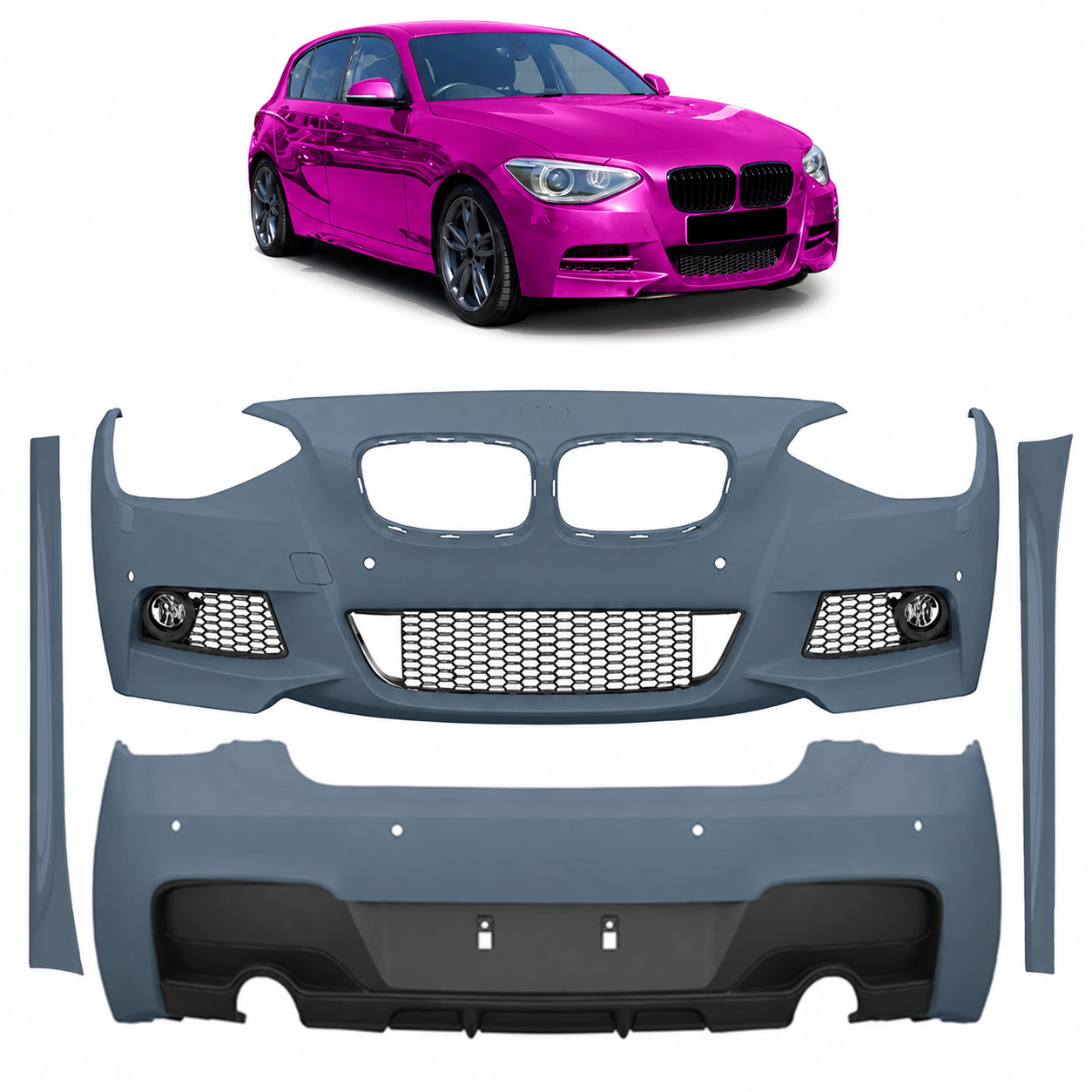 👉Paraurti Anteriore Sport con PDC adatto per BMW Serie 1 (F20 F21) 2011-2015👈