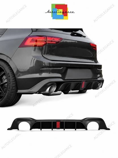 👉Diffusore Posteriore VW Golf 8 VIII Look CS Nero Lucido + Luce Stop ABS👈