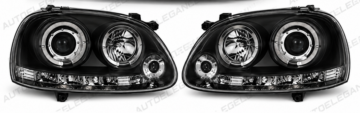 ART.6268 FARI ANTERIORI ADATTO PER  VW GOLF 5 2003-2009 NERO