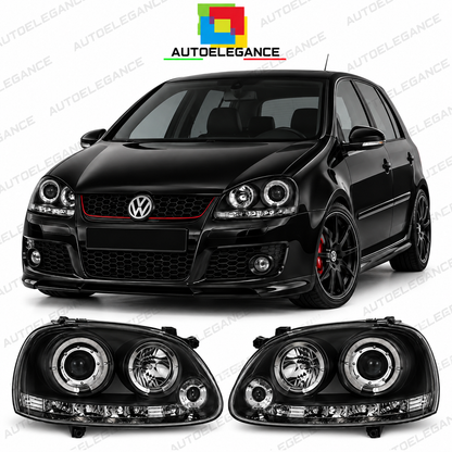 ART.6268 FARI ANTERIORI ADATTO PER  VW GOLF 5 2003-2009 NERO