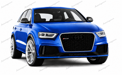🔥ART.1946 GRIGLIA PER AUDI Q3 8U 2011-2015 LOOK RSQ3 NERA PROFILO CROMATO🔥