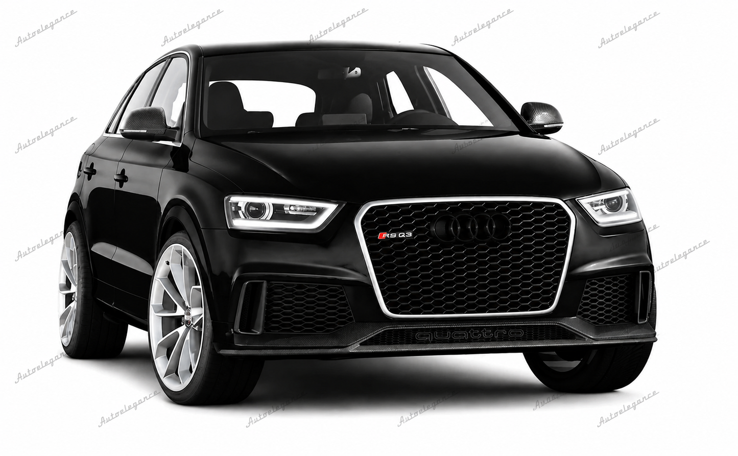 🔥ART.1946 GRIGLIA PER AUDI Q3 8U 2011-2015 LOOK RSQ3 NERA PROFILO CROMATO🔥