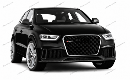 🔥ART.1946 GRIGLIA PER AUDI Q3 8U 2011-2015 LOOK RSQ3 NERA PROFILO CROMATO🔥