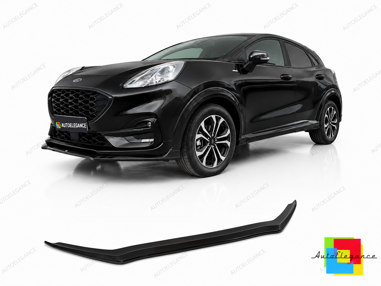 👉Splitter Anteriore V.1 Ford Puma ST-Line 2019- Nero Lucido ABS👈